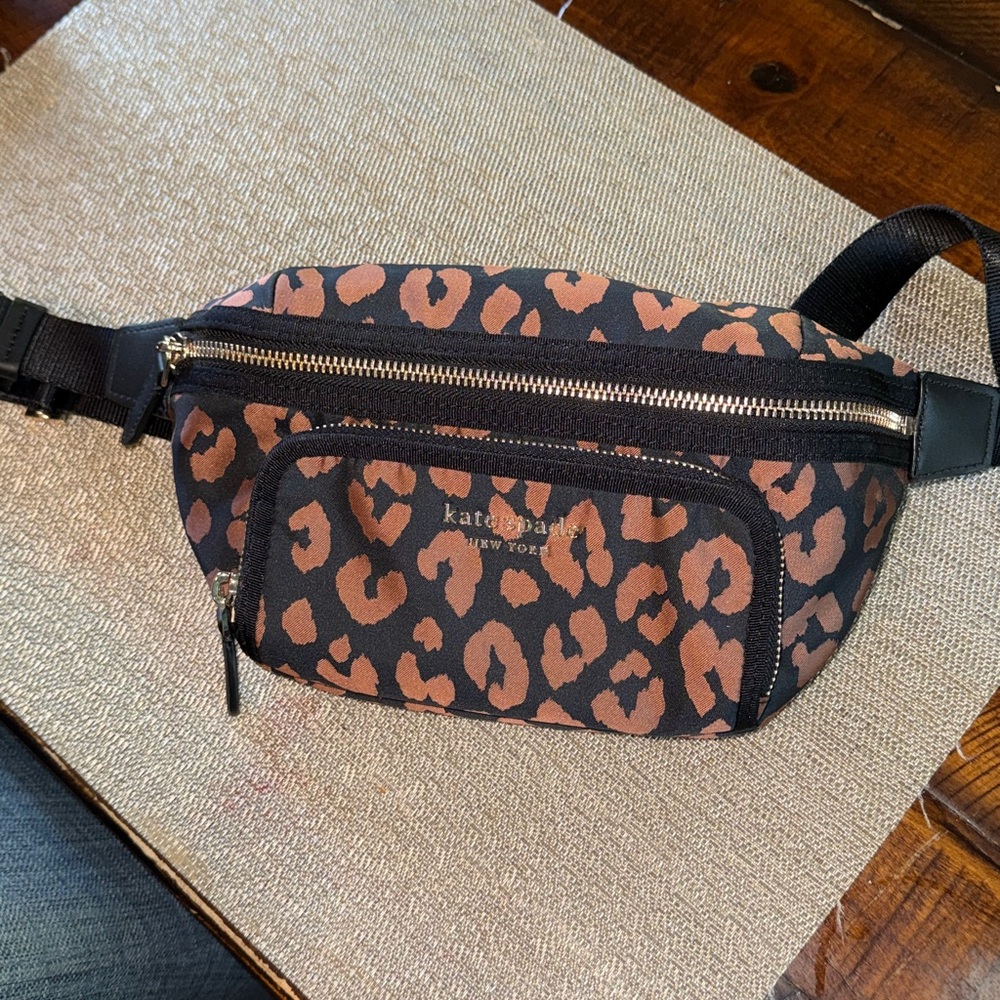 Kate Spade Sam The Little Better Leopard Medium Belt Bag EUC